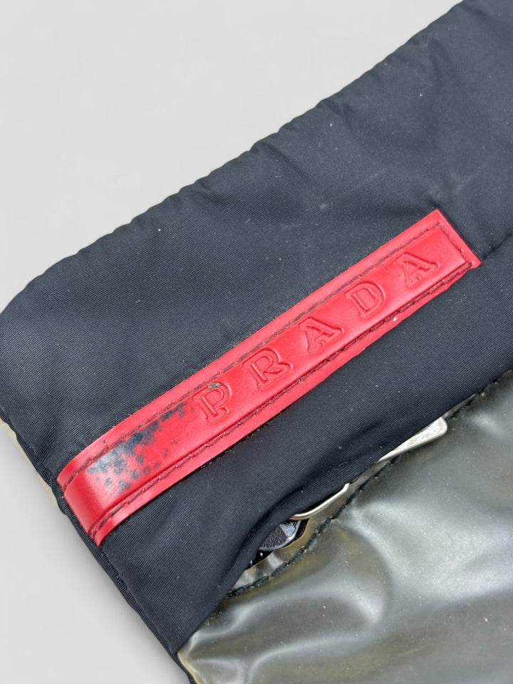 vintage Prada Sport Archive 1999 Umhängetasche schwarz Herren, second hand prada crossbodybag black men