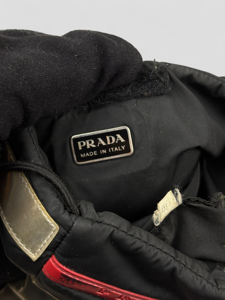 vintage Prada Sport Archive 1999 Umhängetasche schwarz Herren, second hand prada crossbodybag black men