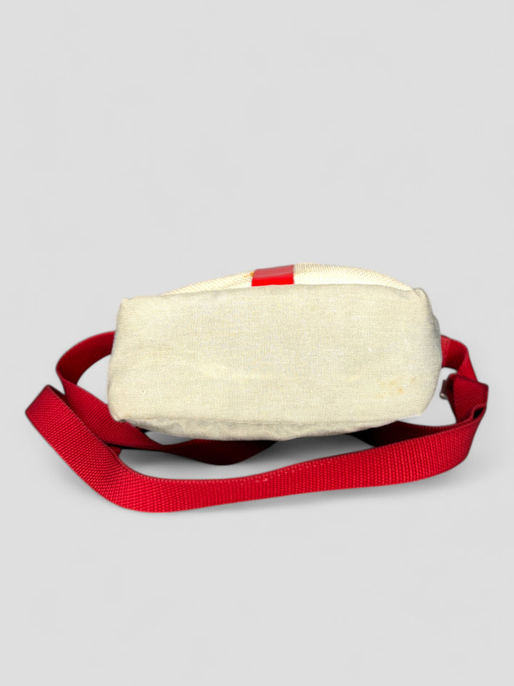 vintage Prada Sport umhängetasche weiß unisex, second hand prada crossbodybag white 