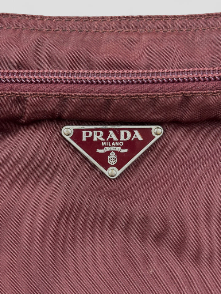vintage Prada Umhaengetasch rot Herren, second hand prada crossbodybag red men