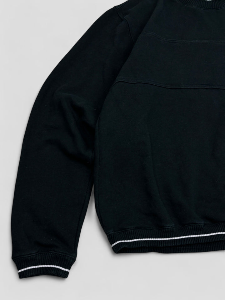 vintage Stussy Pullover fuer Herren in schwarz, second hand stussy sweater men in black