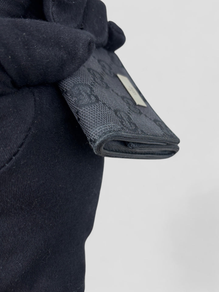 vintage Unisex Gucci Geldbeutel schwarz, second hand gucci wallet black