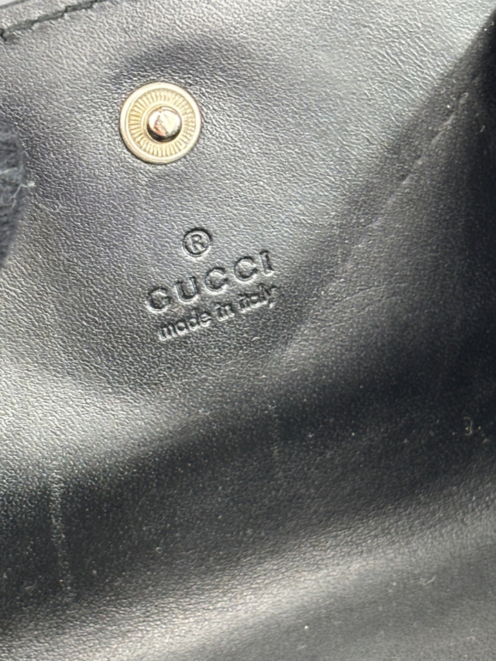 vintage Unisex Gucci Geldbeutel schwarz, second hand gucci wallet black