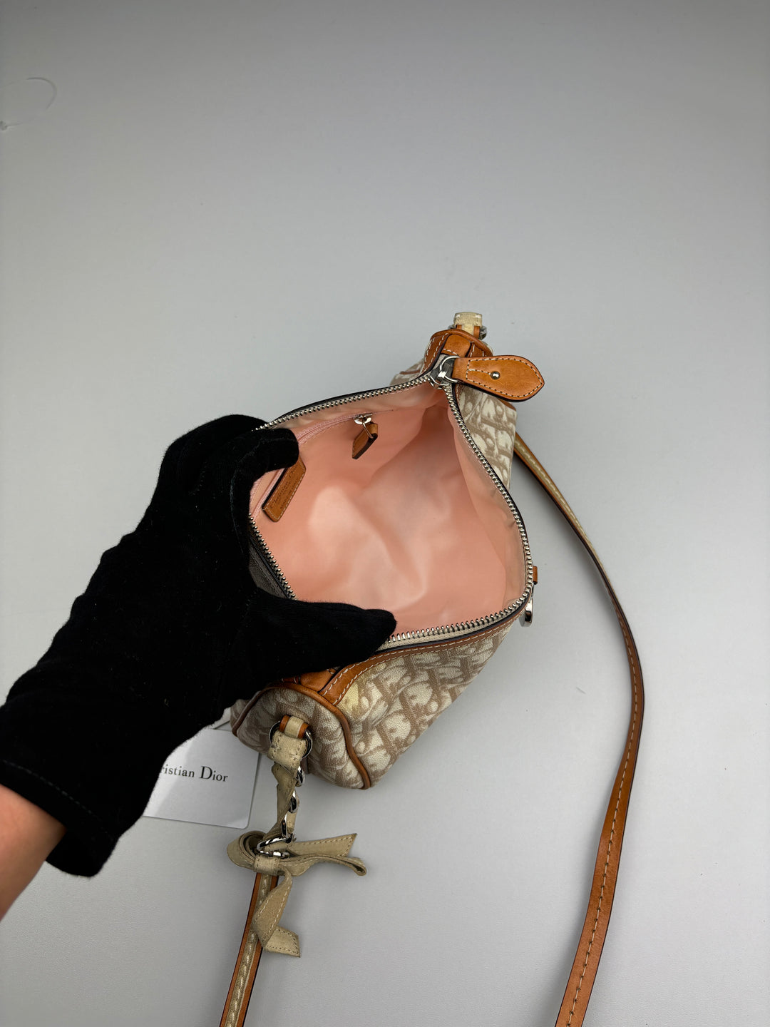 vintage dior oblique women bag, second hand dior frauen tasche