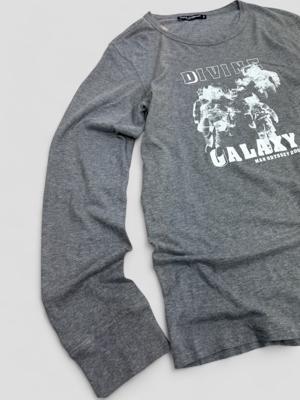 vintage dolce gabbana herren longlseeve grau, second hand d g shirt grey men
