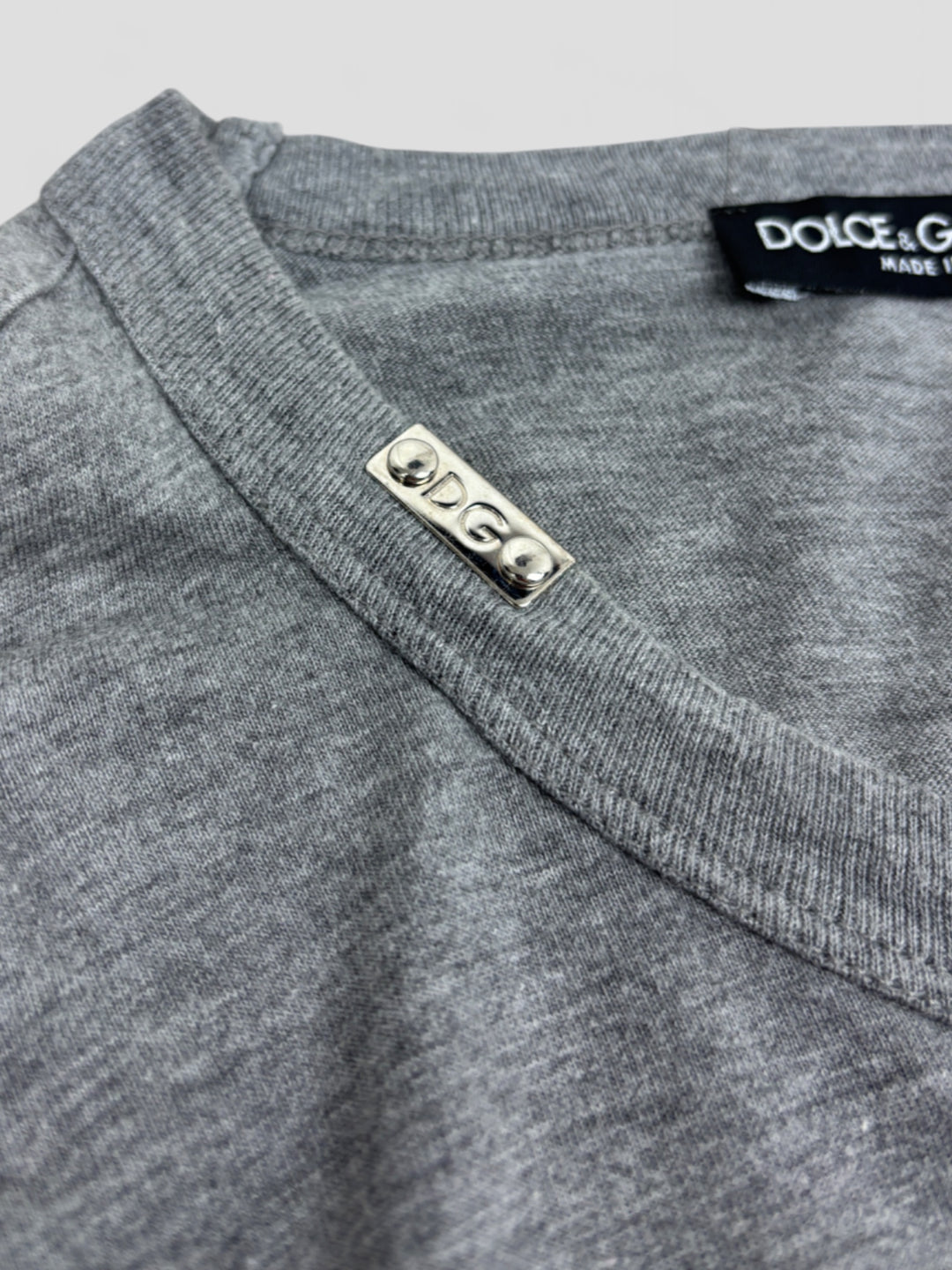 vintage dolce gabbana herren longlseeve grau, second hand d g shirt grey men