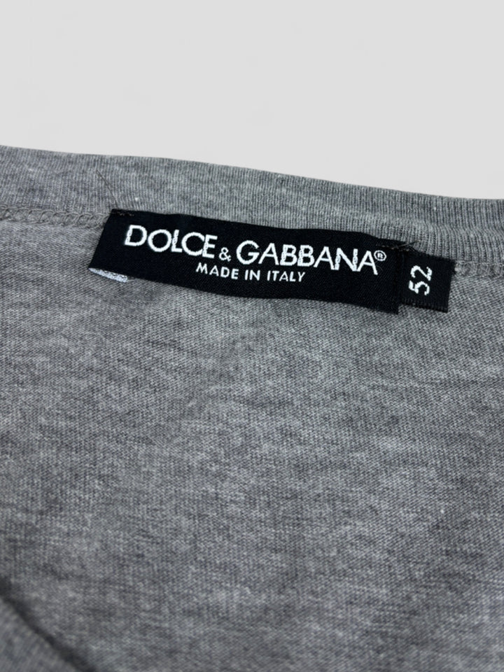 vintage dolce gabbana herren longlseeve grau, second hand d g shirt grey men