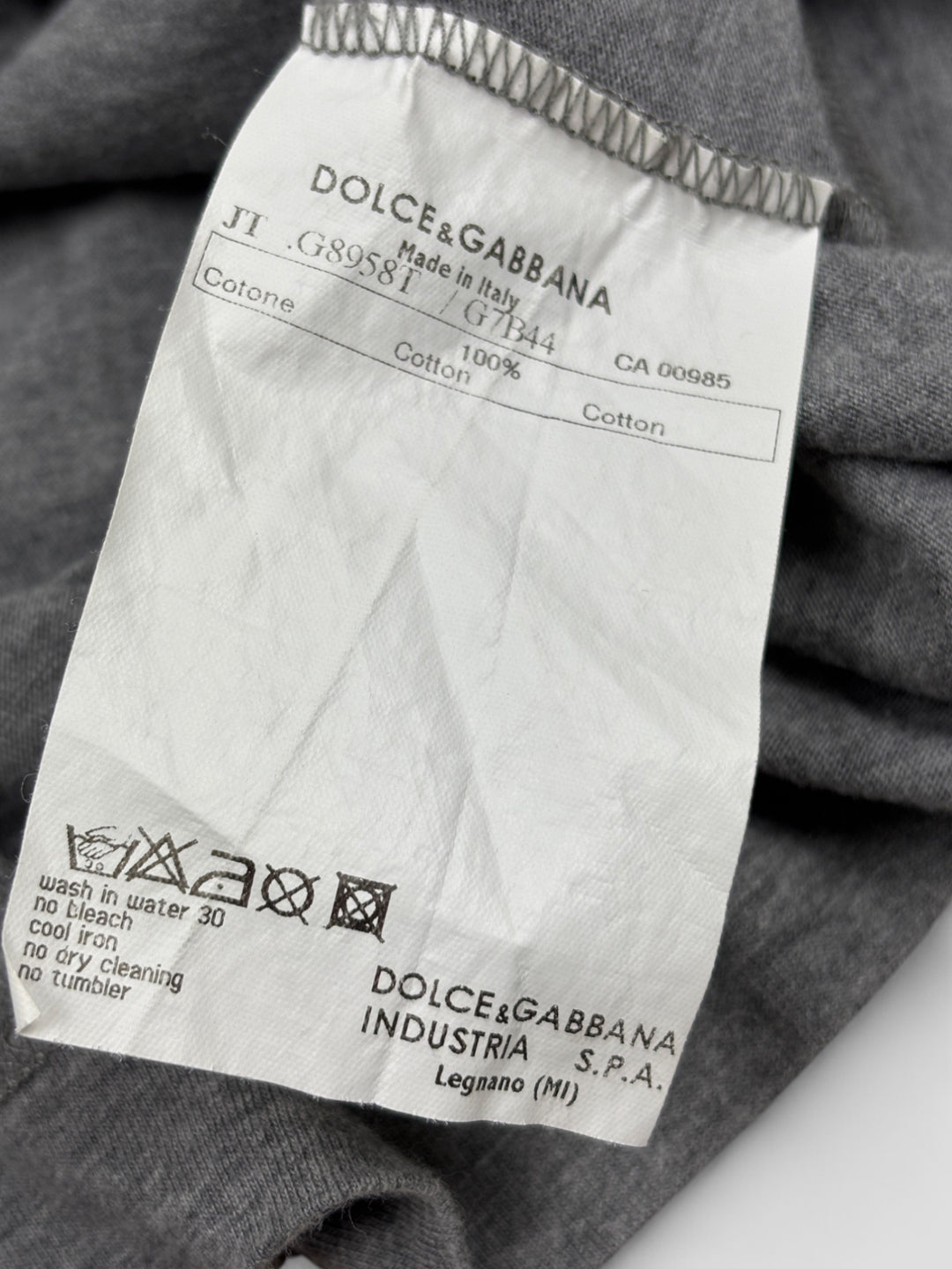vintage dolce gabbana herren longlseeve grau, second hand d g shirt grey men