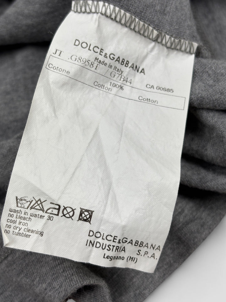 vintage dolce gabbana herren longlseeve grau, second hand d g shirt grey men