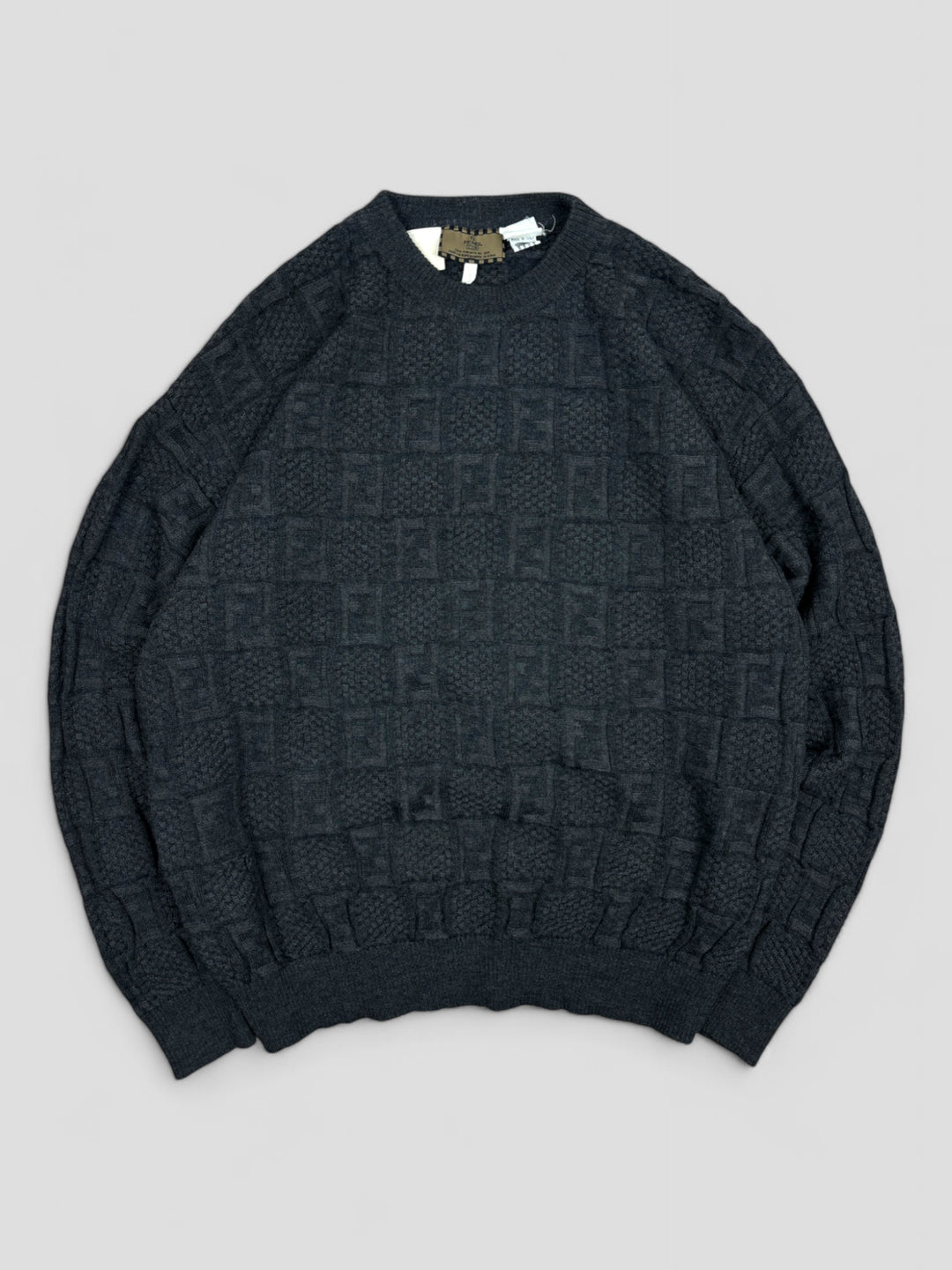 vintage fendi herren pullover schwarz, second hand fendi men sweater black