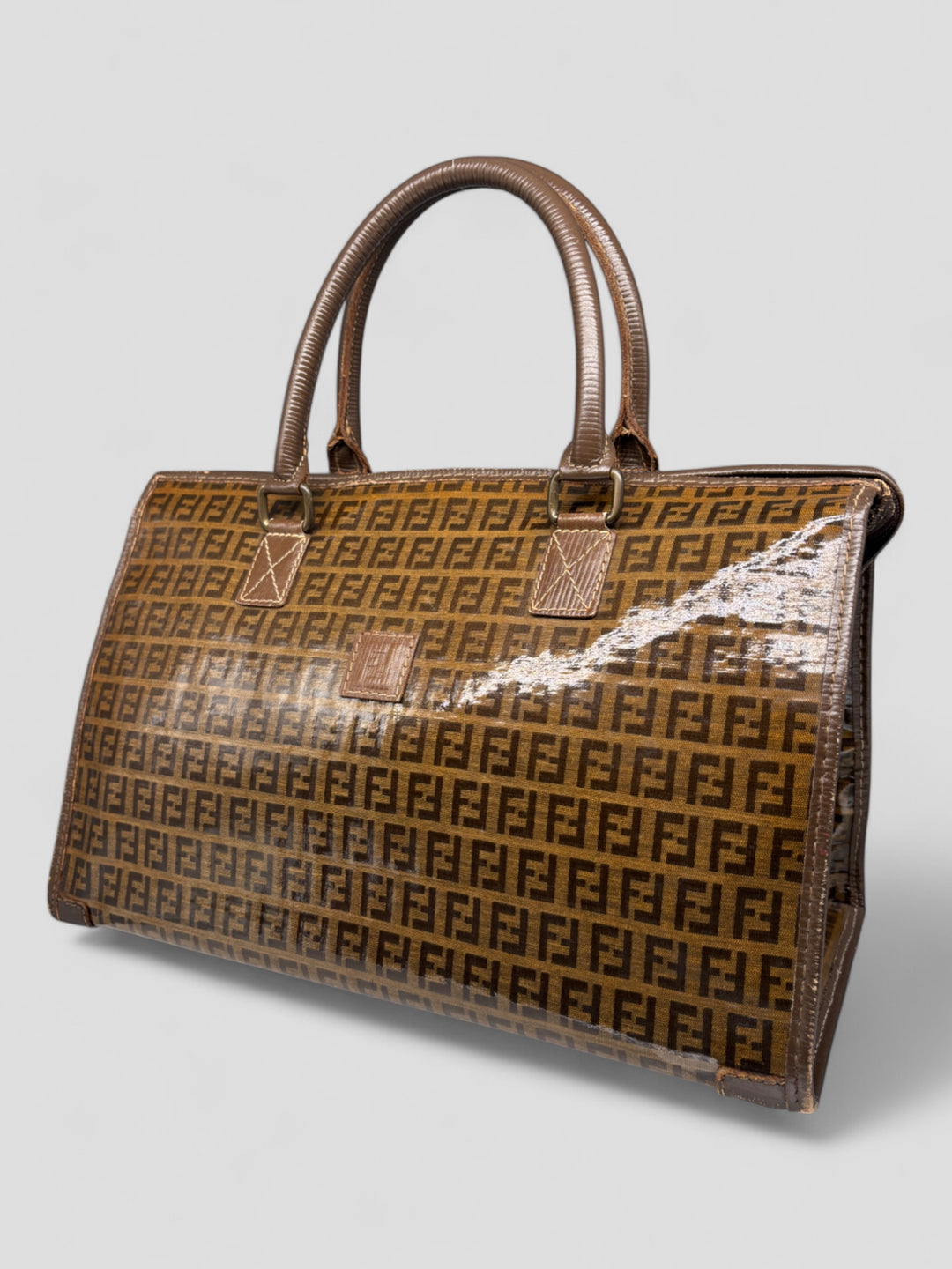 vintage fendi women handbag brown. second hand fendi frauen handtasche