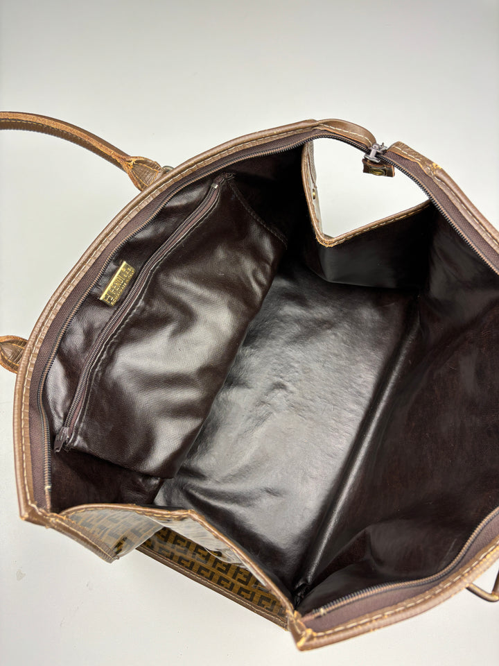 vintage fendi women handbag brown. second hand fendi frauen handtasche