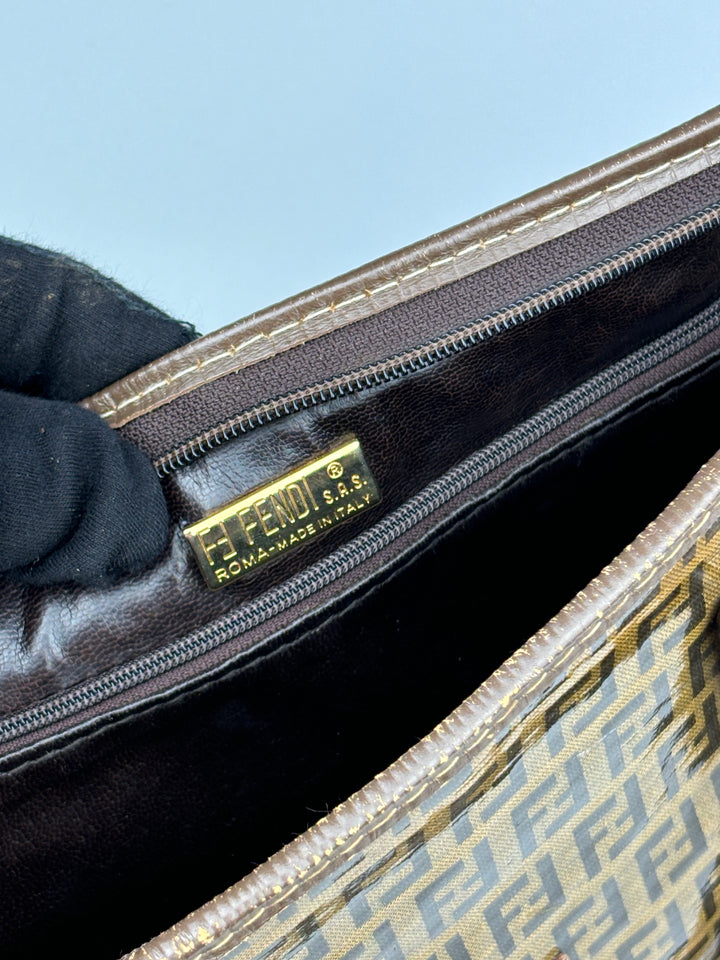 vintage fendi women handbag brown. second hand fendi frauen handtasche