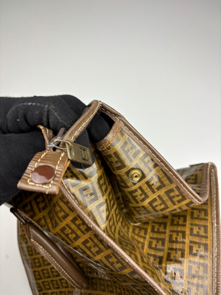 vintage fendi women handbag brown. second hand fendi frauen handtasche