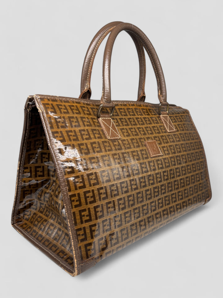 vintage fendi women handbag brown. second hand fendi frauen handtasche