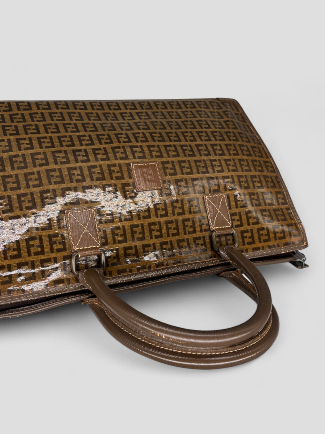 vintage fendi women handbag brown. second hand fendi frauen handtasche