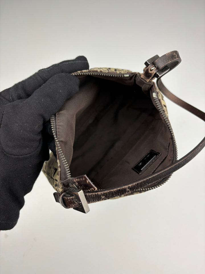 vintage fendi zucca baguette women handbag, second hand fendi damen tasche