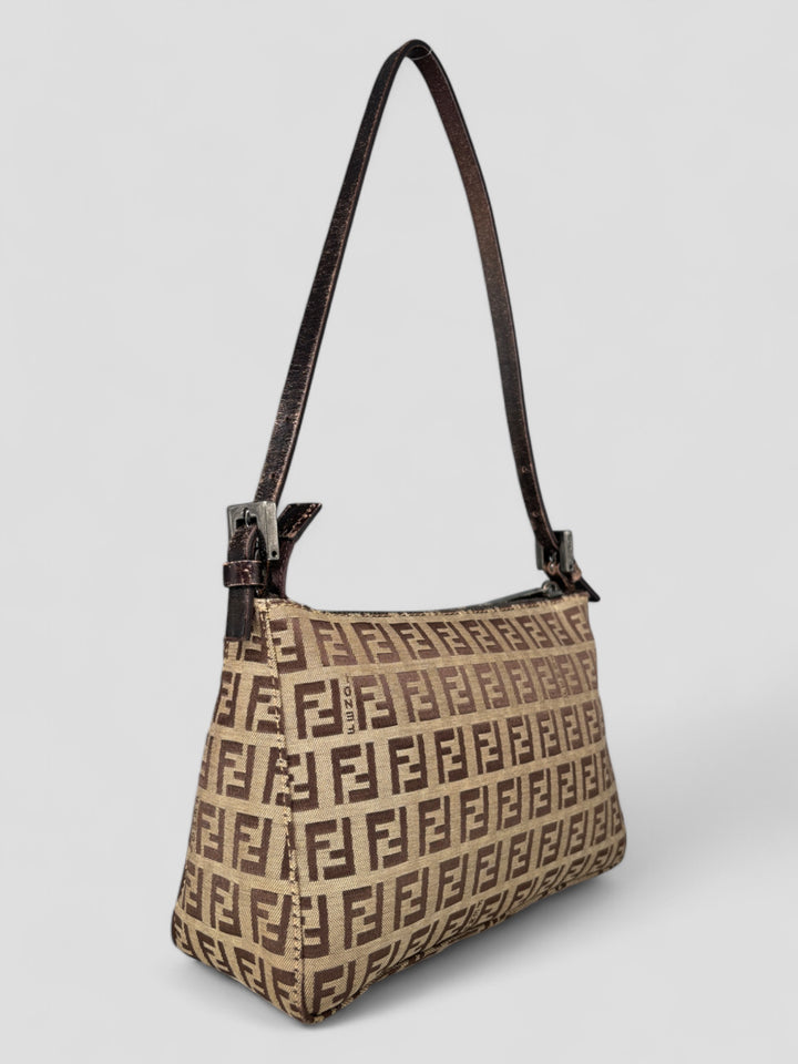 vintage fendi zucca baguette women handbag, second hand fendi damen tasche