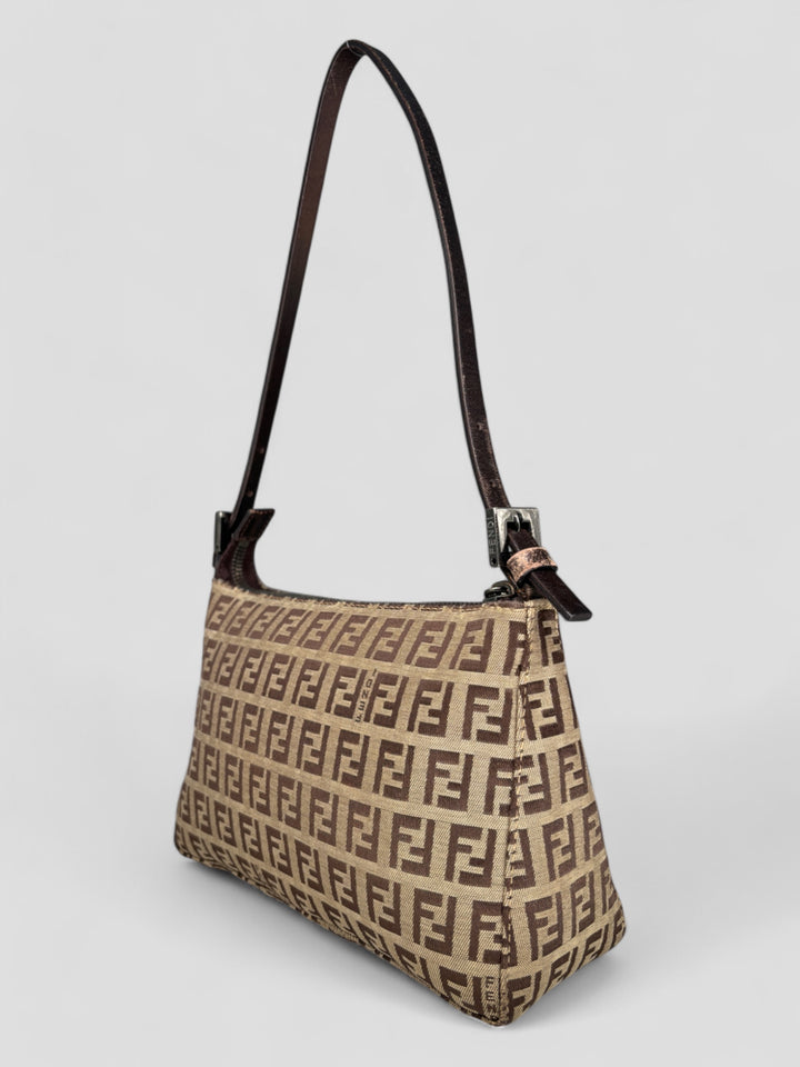 vintage fendi zucca baguette women handbag, second hand fendi damen tasche