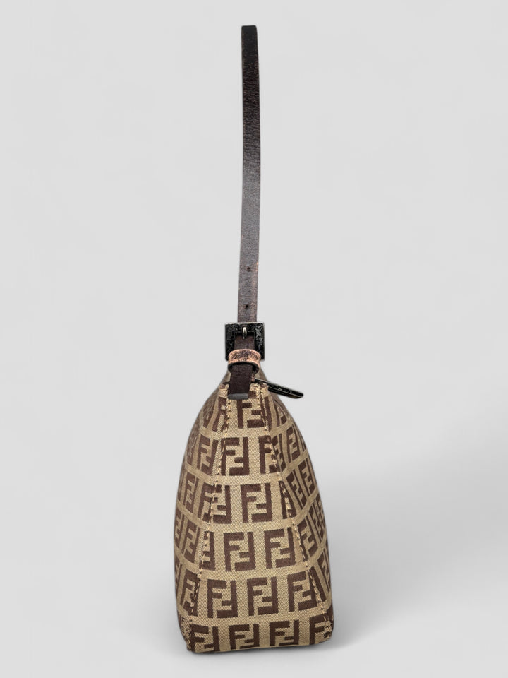 vintage fendi zucca baguette women handbag, second hand fendi damen tasche