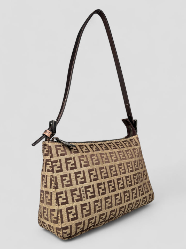 vintage fendi zucca baguette women handbag, second hand fendi damen tasche
