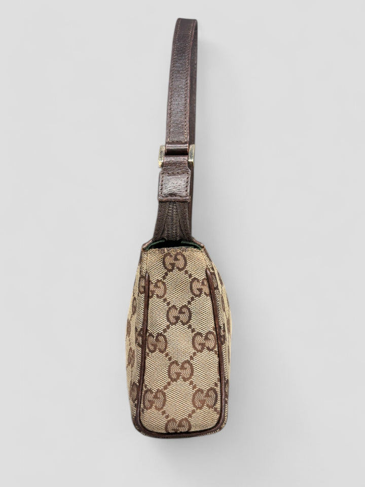 vintage gucci d ring baguette handtasche, second hand gucci women handbag