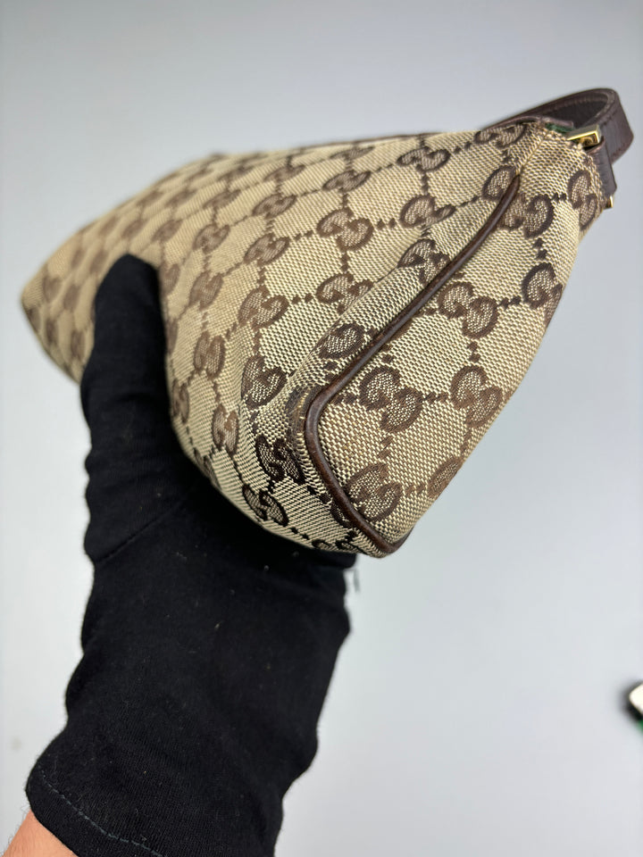 vintage gucci d ring baguette handtasche, second hand gucci women handbag
