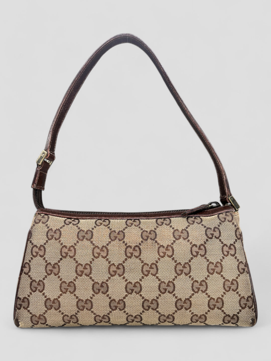 vintage gucci d ring baguette handtasche, second hand gucci women handbag