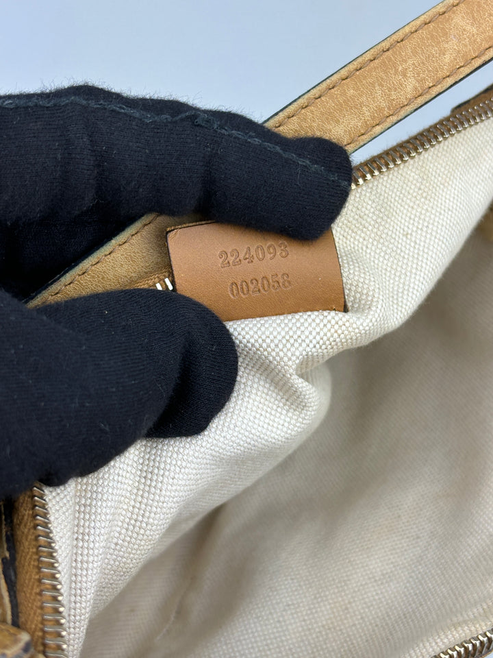 vintage gucci damen denim pochette handtasche, second hand gucci women handbag