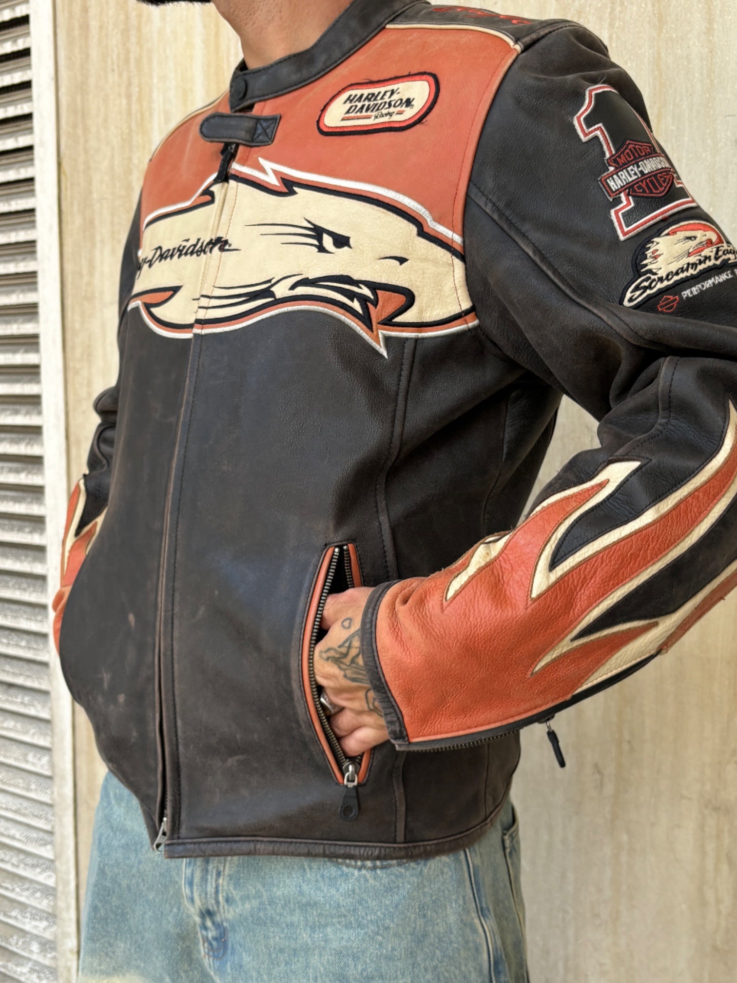 Harley Davidson Vintage Motorcycle Jacket (M) – SANZVintage