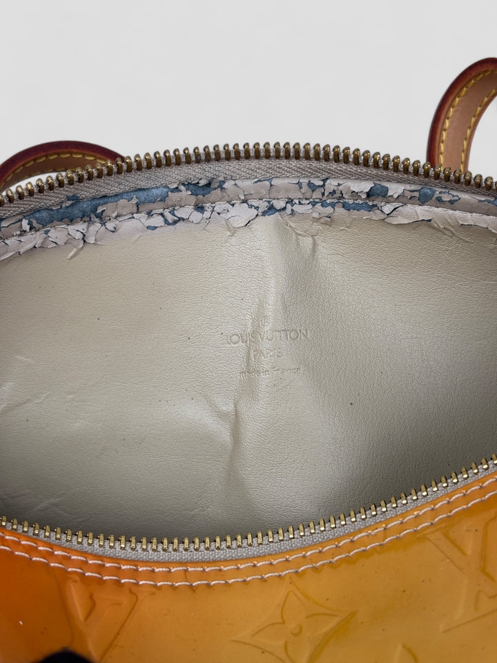 vintage louis vuitton papillon damen handtasche gelb, second hand lv women handbag yellow