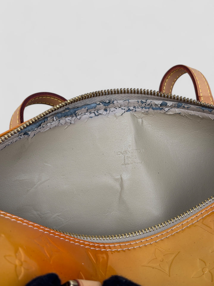vintage louis vuitton papillon damen handtasche gelb, second hand lv women handbag yellow