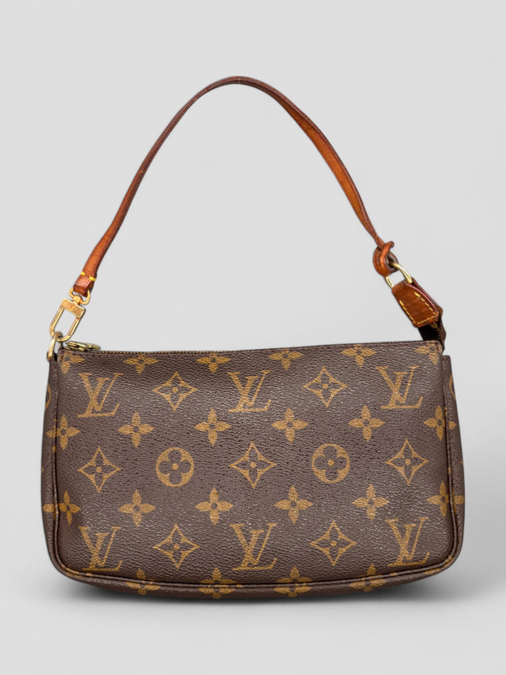 vintage louis vuitton pochette handtasche damen, second hand women lv monogram handbag