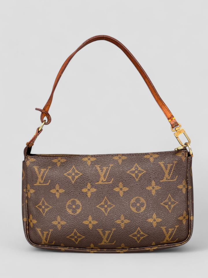 vintage louis vuitton pochette handtasche damen, second hand women lv monogram handbag