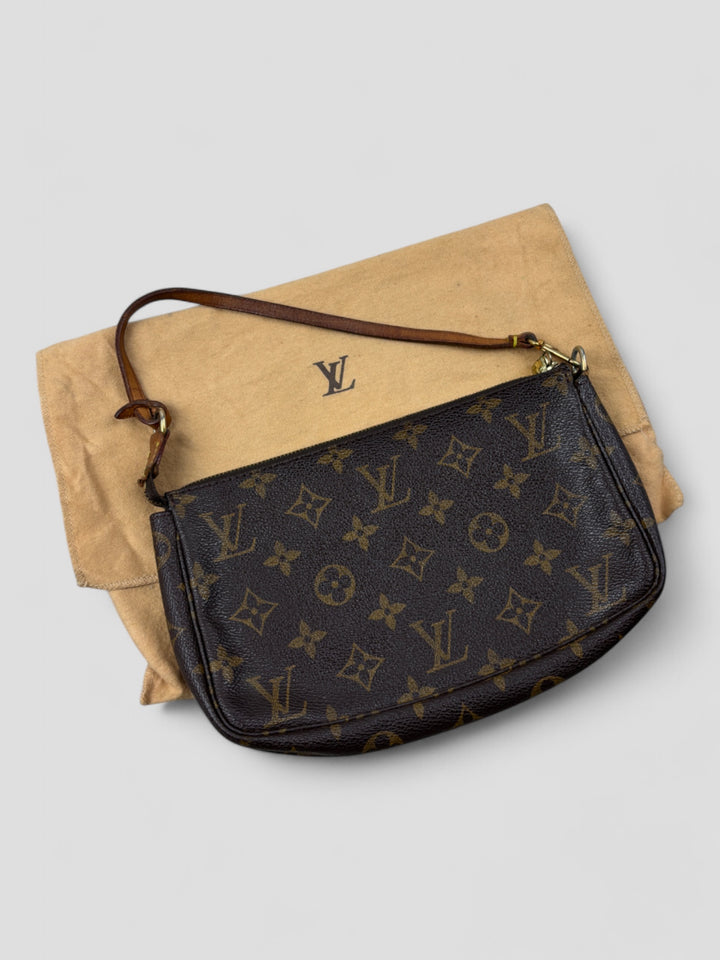 vintage louis vuitton pochette handtasche damen, second hand women lv monogram handbag
