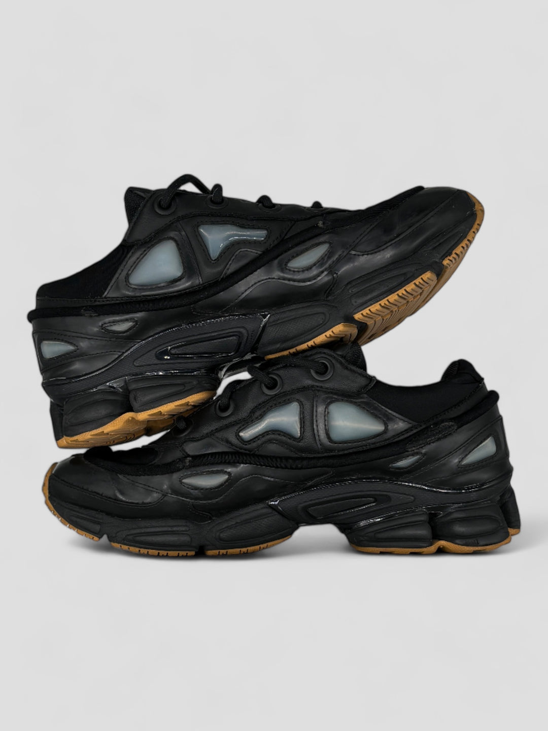 vintage raf simons x adidas ozweego herren schuh schwarz, second hand shoe black men